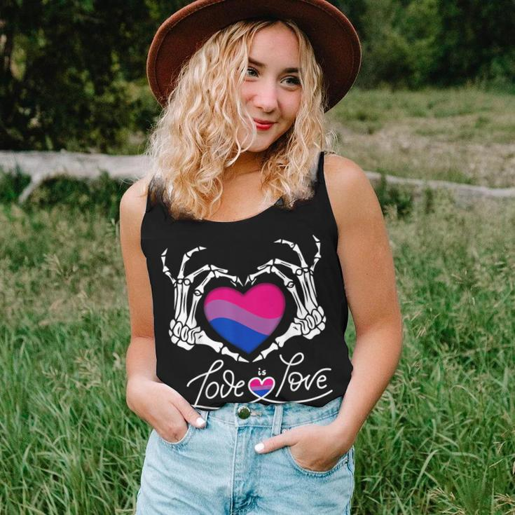 Skeleton Heart Love Is Love Lgbt Bisexual Pride Month Women Women Tank Top Gifts for Her