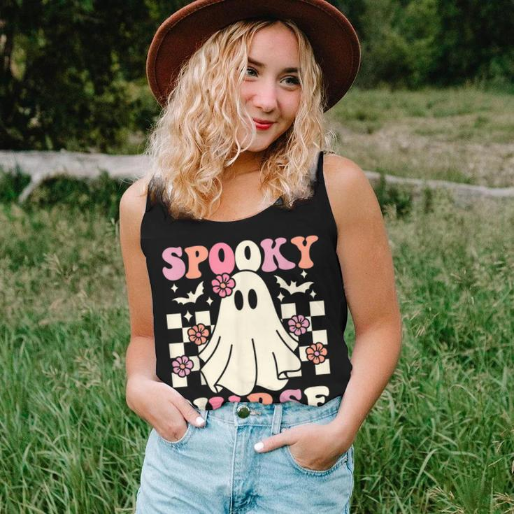 Spooky Nurse Halloween Ghost Costume Retro Groovy Women Tank Top Gifts for Her
