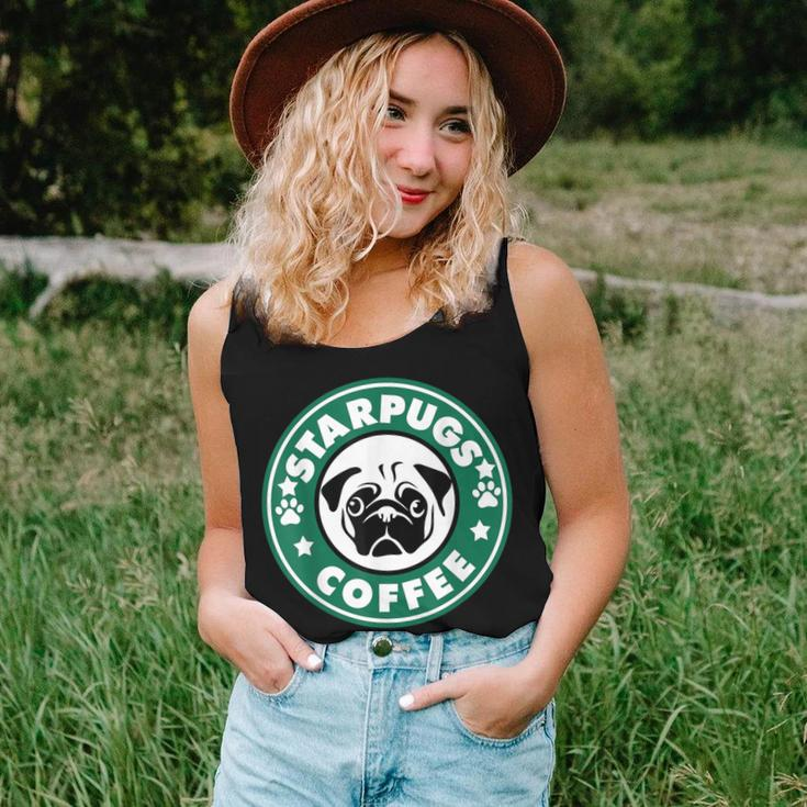 Starpugs Coffee Pug Dog Lover Women Tank Top Gifts for Her