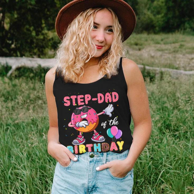 Step-Dad Of The Birthday Girl Donut Dab Birthday Women Tank Top Gifts for Her