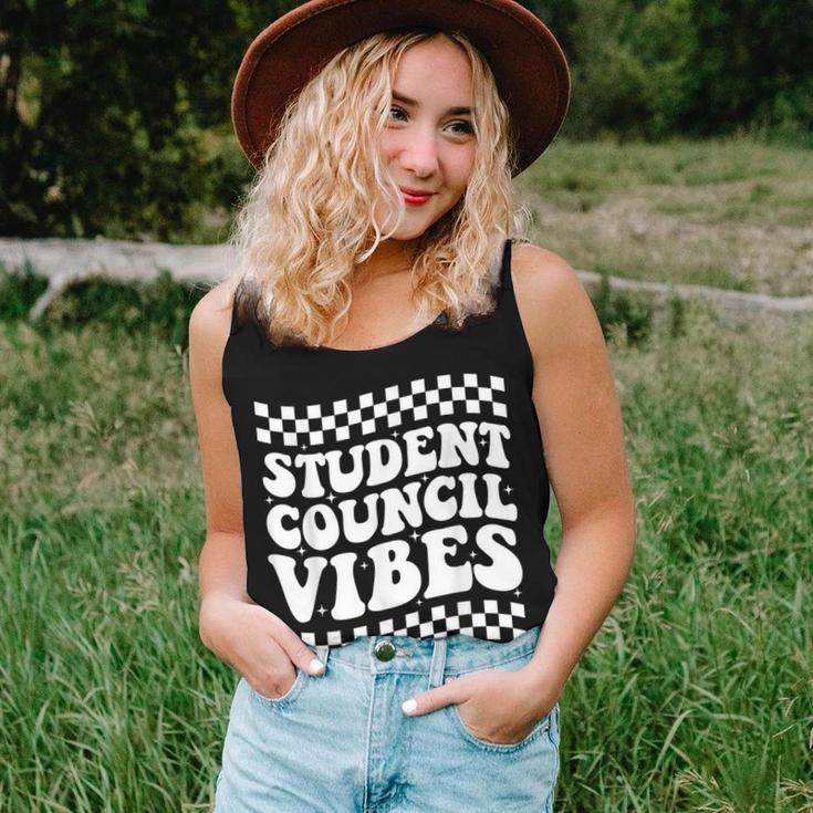 Student Council Vibes Retro Groovy School Student Council Women Tank Top Gifts for Her