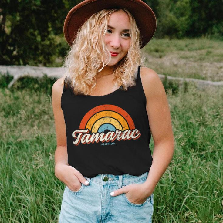Tamarac Florida Fl Vintage Rainbow Retro 70S Women Tank Top Gifts for Her