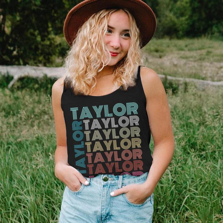 Taylor Girl First Name Boy Retro Personalized Groovy 80'S Women Tank Top Gifts for Her