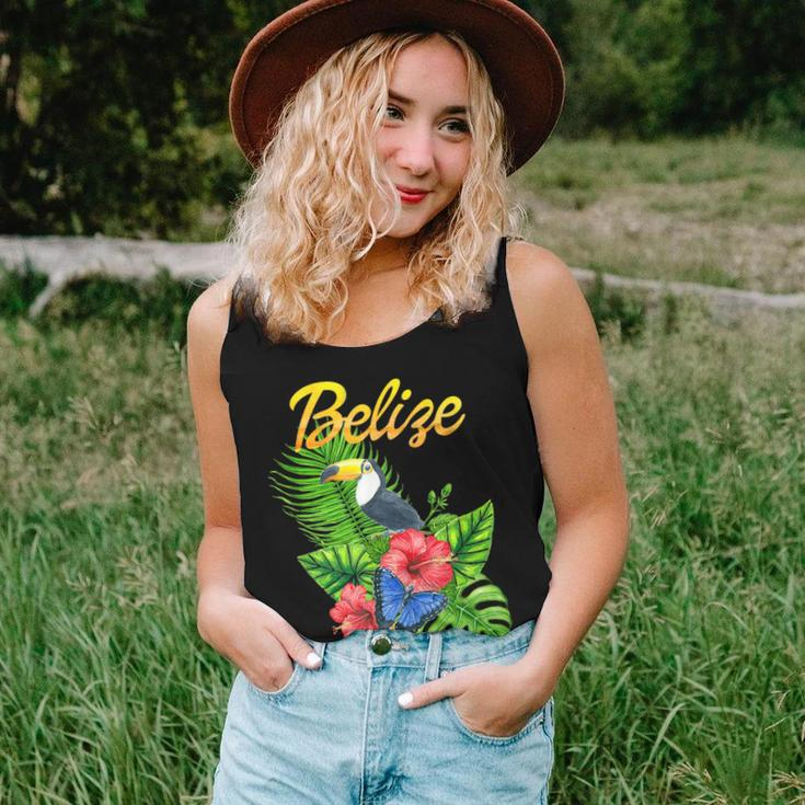 Toucan Bird Tropical Flowers Belize Travel Souvenir Women Tank Top Basic Casual Daily Weekend Graphic Gifts for Her