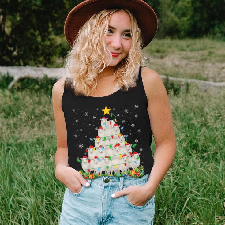 Ugly Christmas Sweater Day Sheep Christmas Tree Women Tank Top Gifts for Her