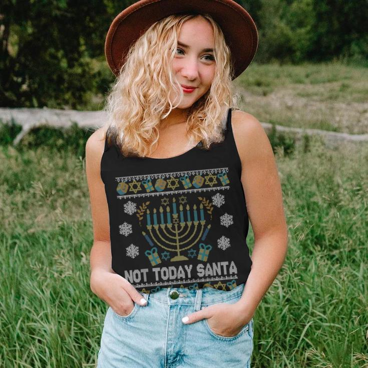 Ugly Hanukkah Sweater Not Today Santa Jewish Women Tank Top Gifts for Her