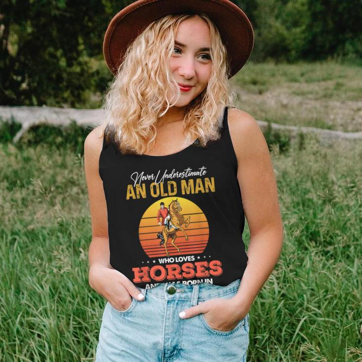 Never Underestimate A April Old Man Who Loves Horses Png Women Tank Top Gifts for Her