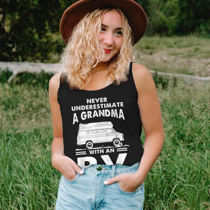 Never Underestimate A Grandma With Rv Camping Camper Women Tank Top Gifts for Her