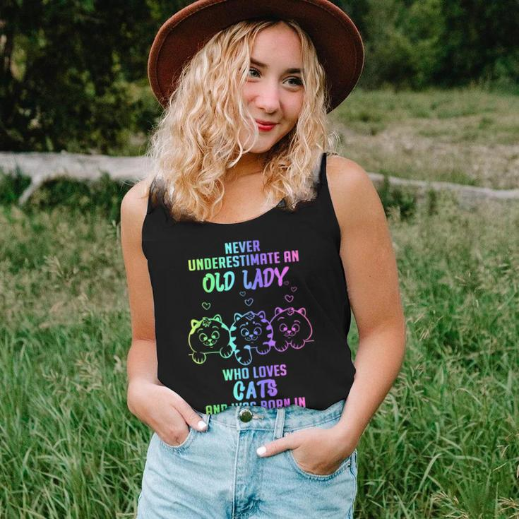 Never Underestimate An Old Lady Who Loves Cats Born In July Women Tank Top Gifts for Her