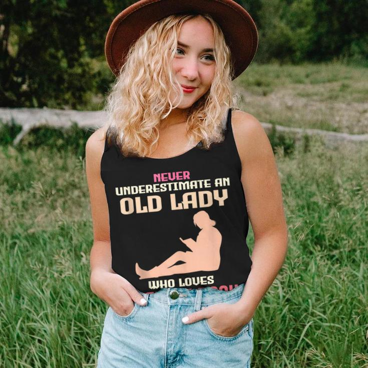 Never Underestimate An Old Lady Who Loves Reading Book Women Tank Top Gifts for Her