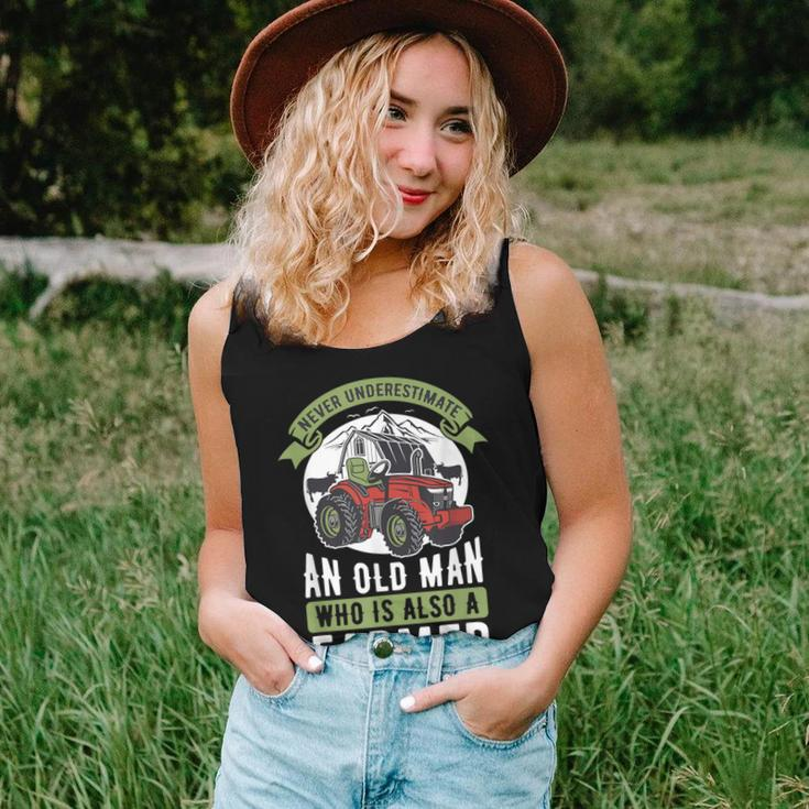 Never Underestimate An Old Man Retired Farmer Women Tank Top Gifts for Her
