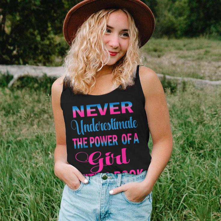 Never Underestimate The Power Of A Girl Book Librarian Women Tank Top Gifts for Her