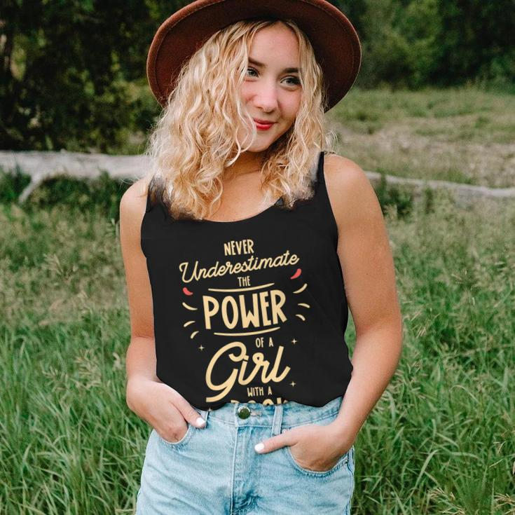 Never Underestimate The Power Of A Girl With A Book Reader Women Tank Top Gifts for Her