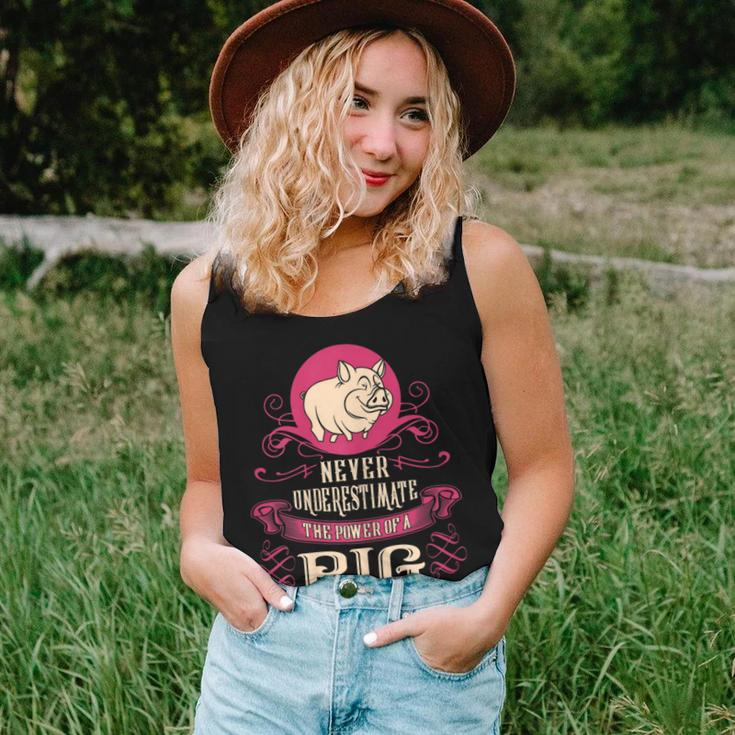 Never Underestimate Power Of Pig Mom Women Tank Top Gifts for Her