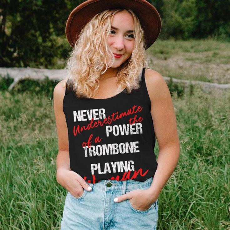 Never Underestimate The Power Of A Trombone Playing Woman Women Tank Top Gifts for Her
