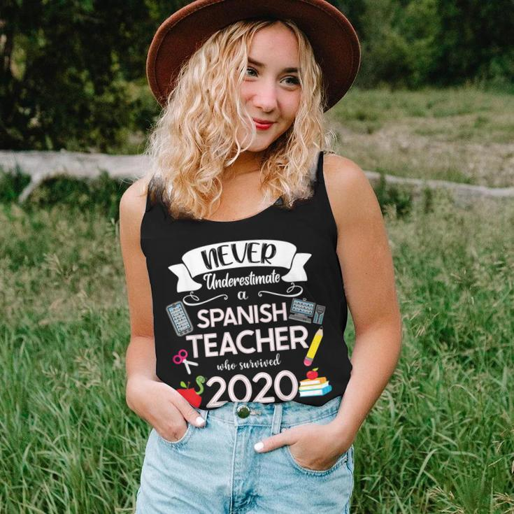 Never Underestimate A Spanish Teacher Who Survived 2020 Women Tank Top Gifts for Her