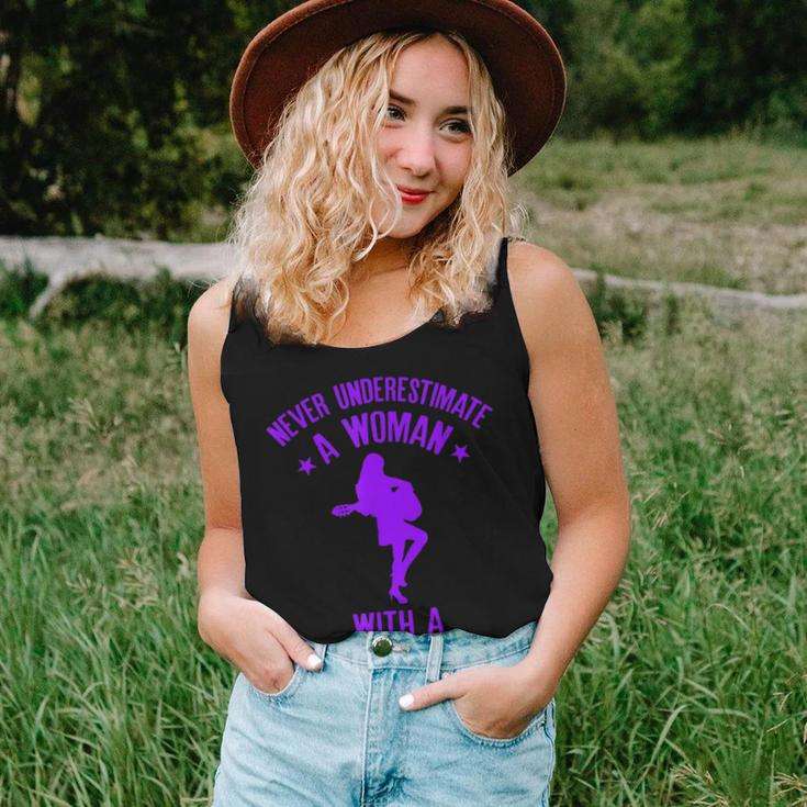 Never Underestimate A Woman With A Guitar Quote Women Tank Top Gifts for Her