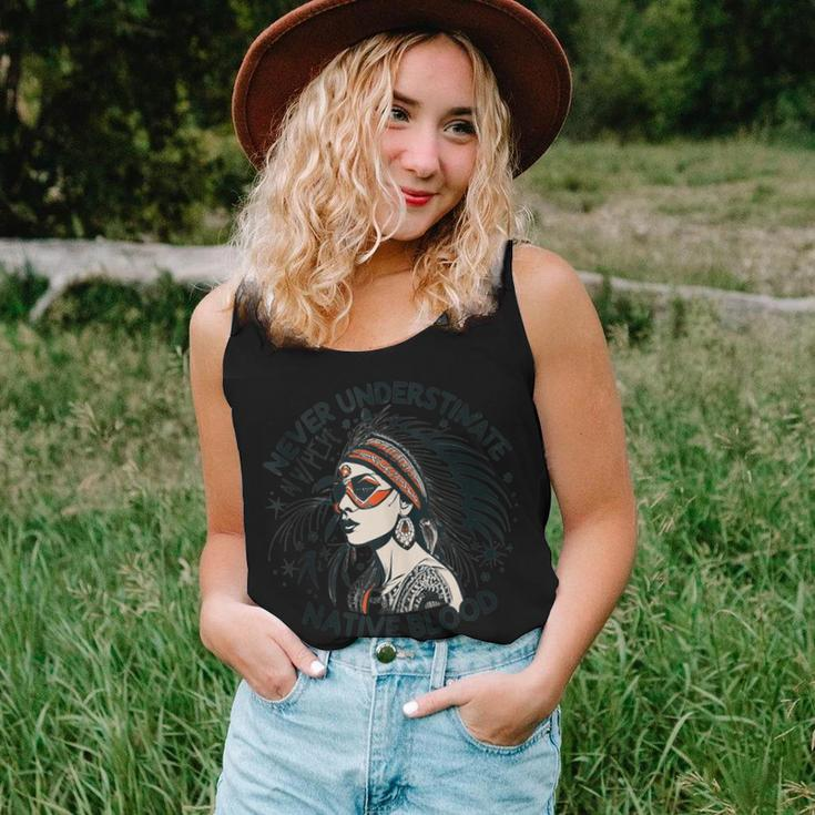 Never Underestimate A Woman With Native Blood Root Women Tank Top Gifts for Her