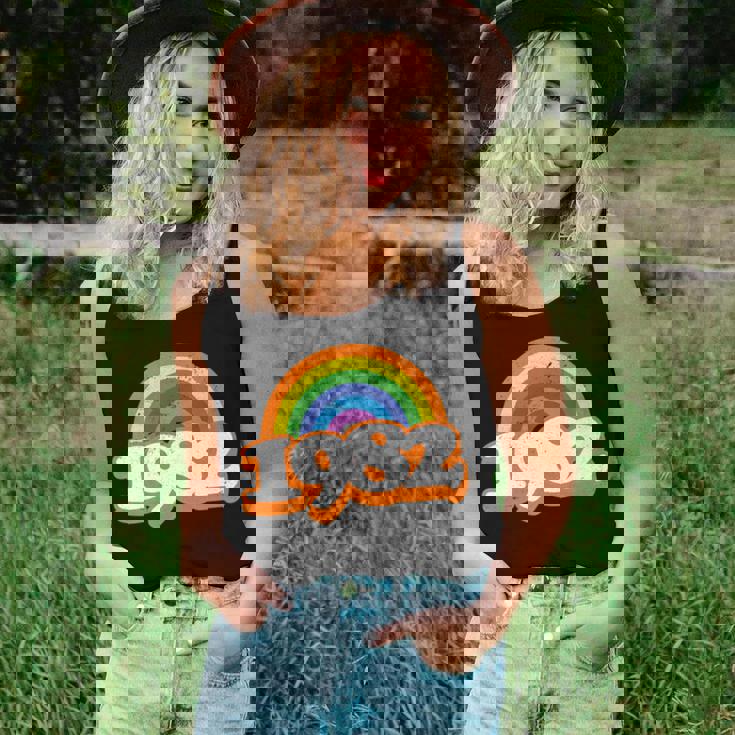 Vintage Rainbow College High School Class Of 82 1982 Reunion Women Tank Top Basic Casual Daily Weekend Graphic Gifts for Her