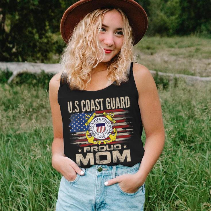 Vintage Us Coast Guard Proud Mom With American Flag For Mom Women Tank Top Gifts for Her