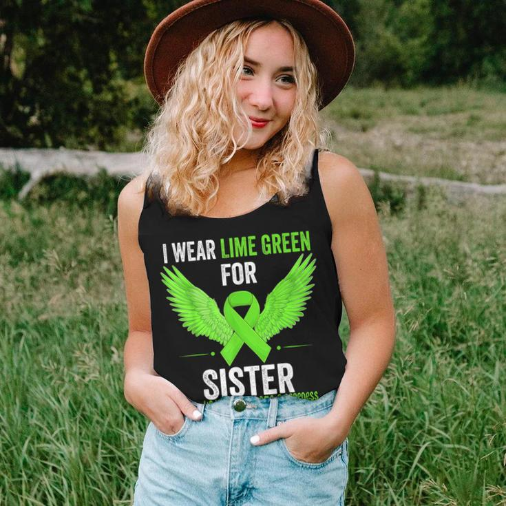 I Wear Lime Green For My Sister Non Hodgkins Lymphoma Ribbon Women Tank Top Gifts for Her