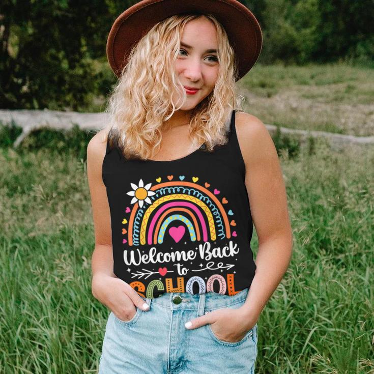 Welcome Back To School First Day Of School Rainbow Teacher Women Tank Top Gifts for Her