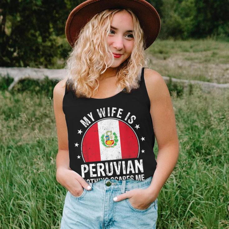 My Wife Is Peruvian Nothing Scares Me Peruvian Wife Flag Women Tank Top Gifts for Her