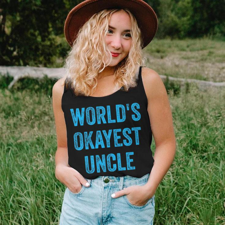 Worlds Okayest Uncle Sarcastic The Best Funnest Quote Women Tank Top Gifts for Her