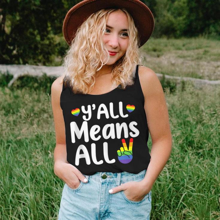 Yall All Rainbow Flag Lgbt Pride Lesbian Gay Means All Women Tank Top Gifts for Her
