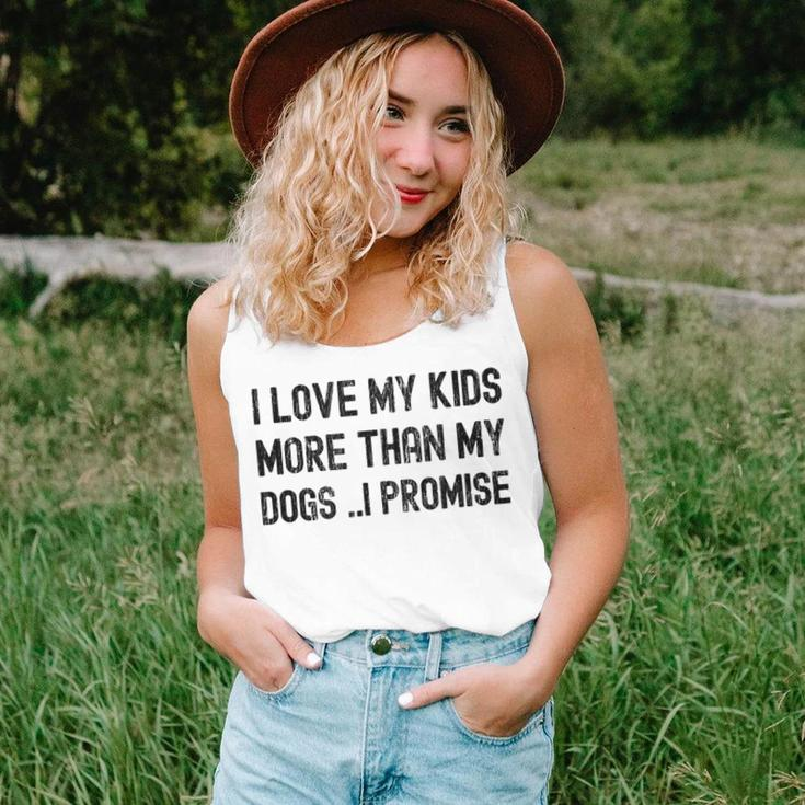 I Love My Kids More Than My Dogs Funny Sarcastic Women Tank Top Basic Casual Daily Weekend Graphic Gifts for Her