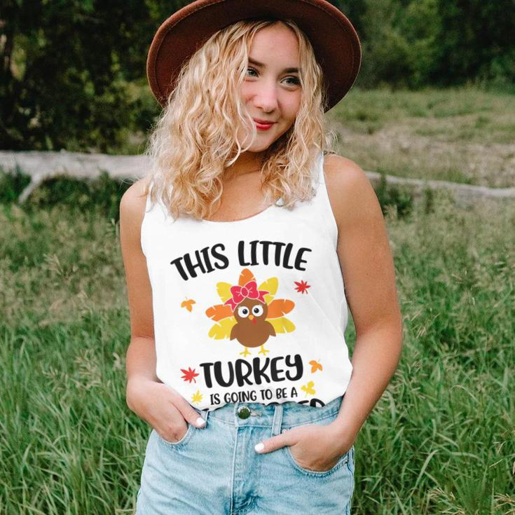 This Little Turkey Is Going To Be A Big Sister Thanksgiving Women Tank Top Gifts for Her