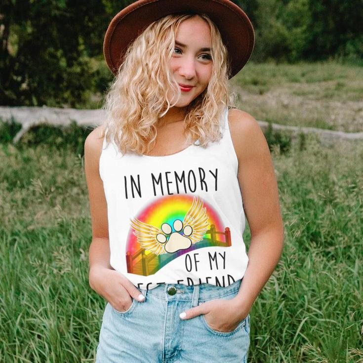 In Memory Of My Best Friend Pet Loss Dog Cat Rainbow Quote Women Tank Top Gifts for Her