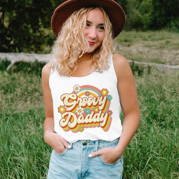 Retro Groovy Daddy Family Birthday 60S 70S Hippie Costume Women Tank Top Gifts for Her