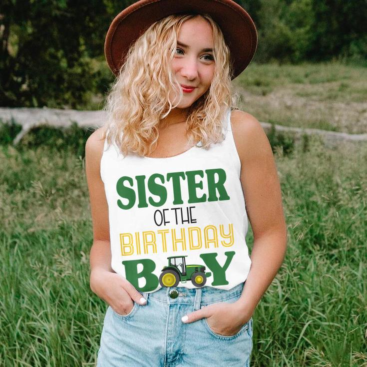 Sister Of The Birthday For Boy Farm Tractor Family Party For Sister Women Tank Top Gifts for Her
