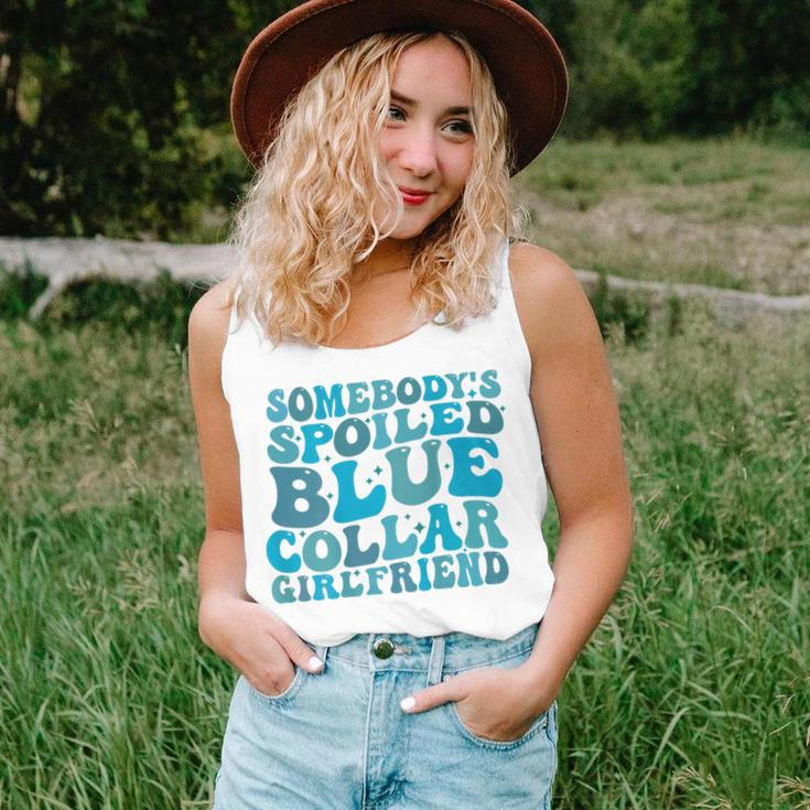Somebody's Spoiled Blue Collar Girlfriend On Back Women Tank Top Gifts for Her