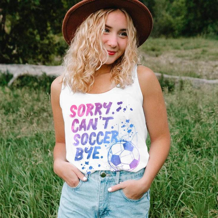 Sorry Can't Soccer Bye Soccer Player Girls Women Tank Top Gifts for Her