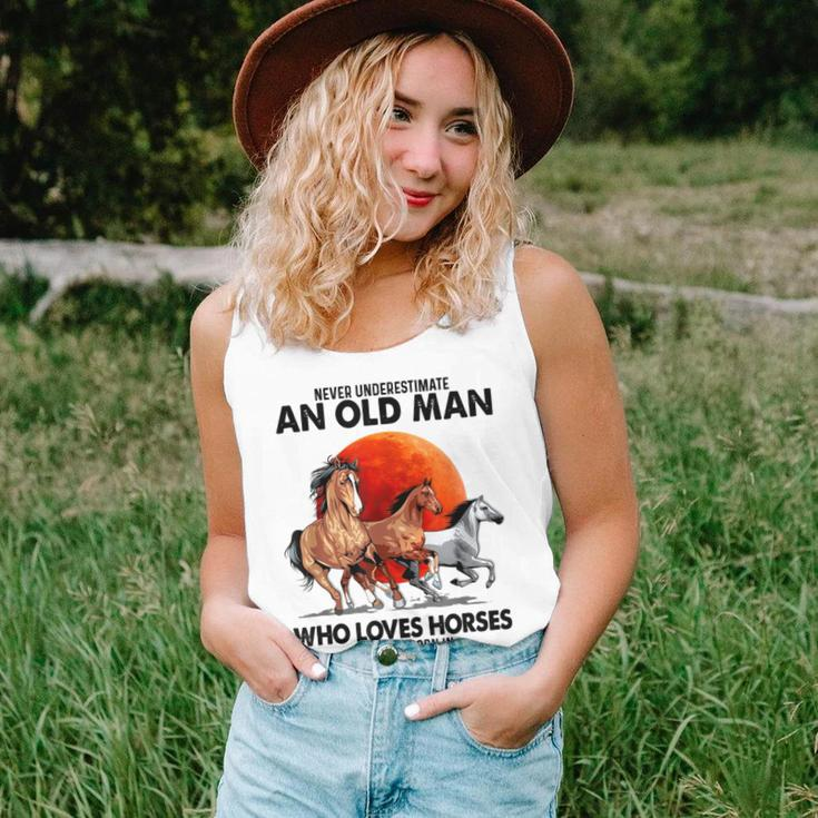 Never Underestimate An Old Man Who Loves Horses And Was Bor Women Tank Top Gifts for Her
