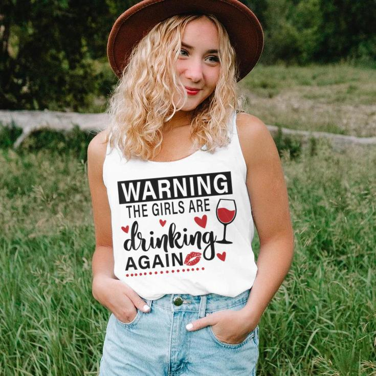 Warning The Girls Are Drinking Again Women Tank Top Gifts for Her
