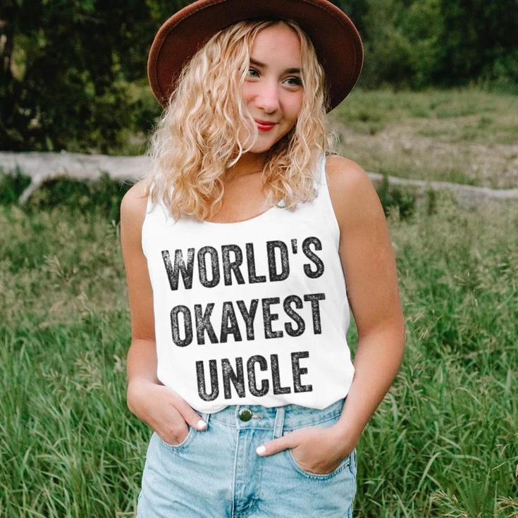 Worlds Okayest Uncle Sarcastic Quote Best Uncle Ever Women Tank Top Gifts for Her
