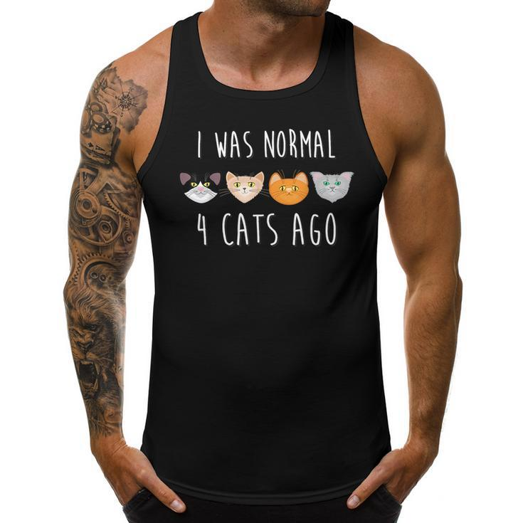 I Was Normal 4 Cats Ago  Funny Cat  Men Tank Top Graphic