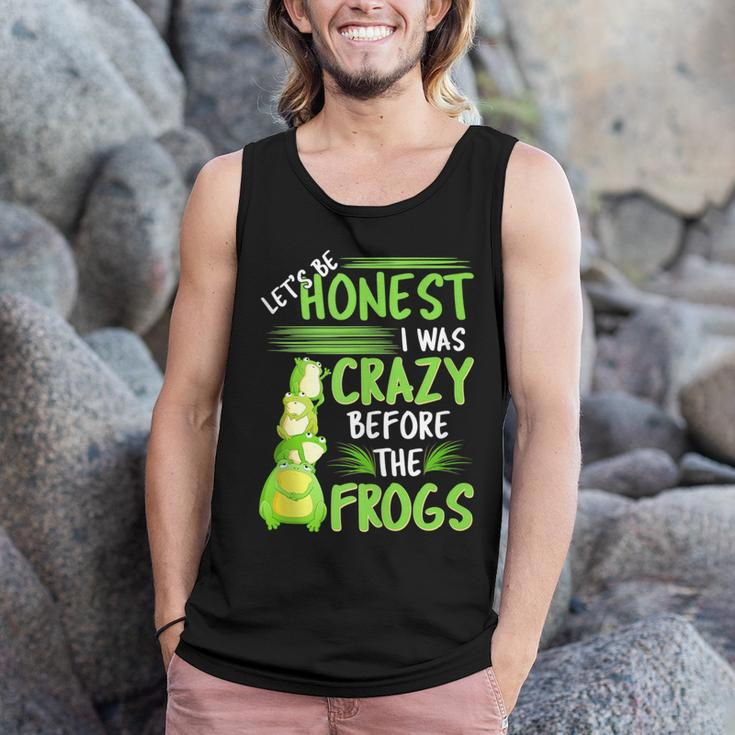 Lets Be Honest I Was Crazy Before The Frogs Funny Design Men Tank Top Graphic