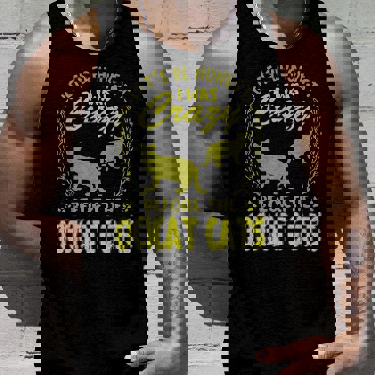 Lets Be Honest I Was Crazy Before Ocicat Cats Men Tank Top Graphic