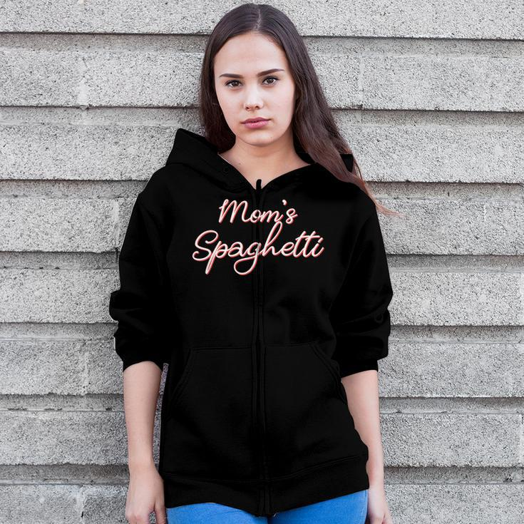 Moms Spaghetti And Meatballs Lover Meme Women Zip Hoodie Casual Graphic Zip Up Hooded Sweatshirt