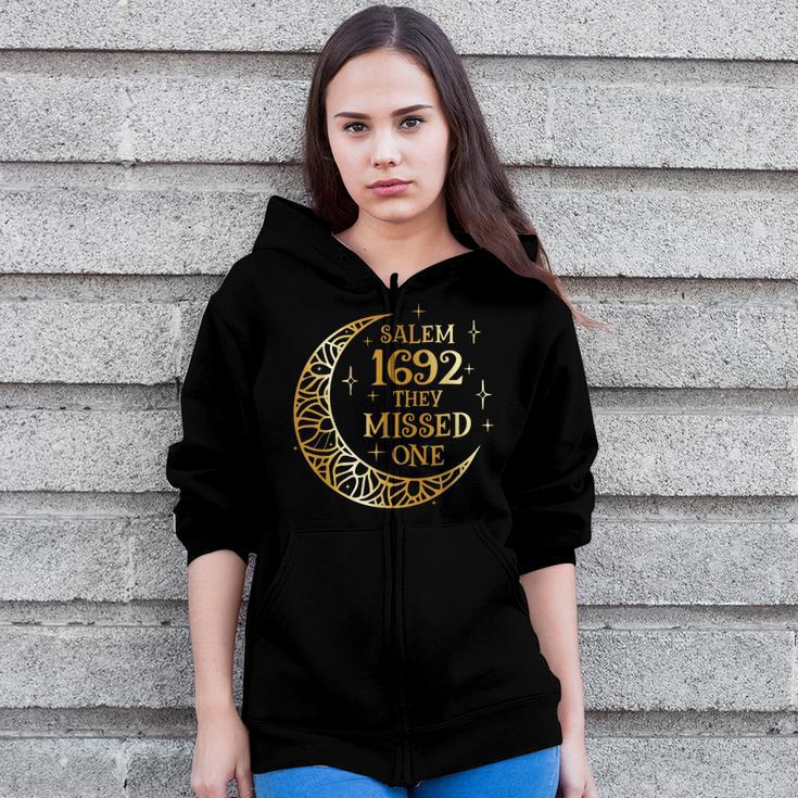 Salem 1692 They Missed One Vintage For Women Zip Hoodie