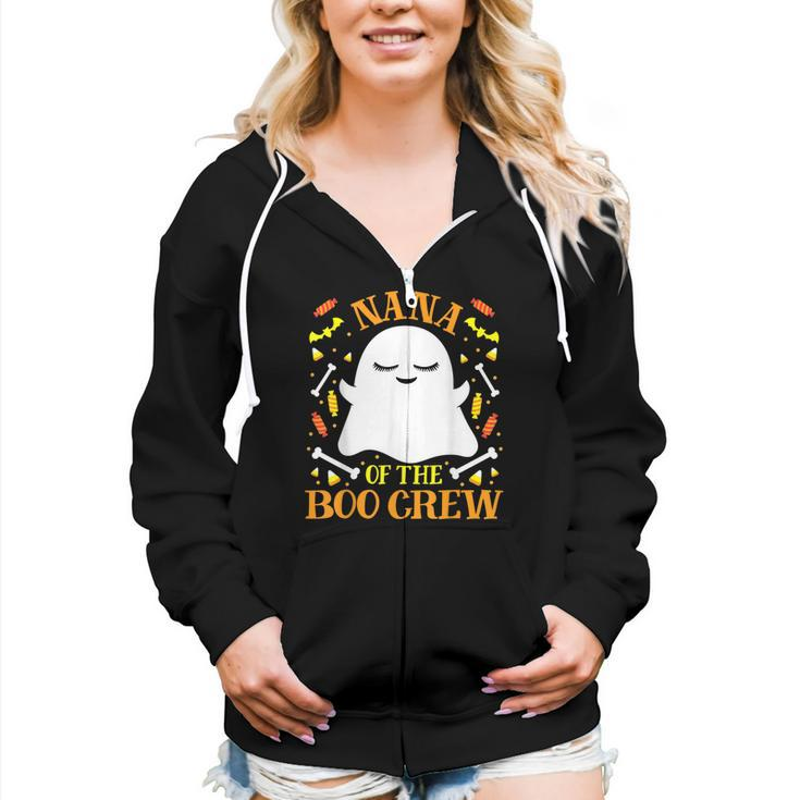 Nana Boo Crew Ghost Matching Set Grandma Halloween Women Zip Hoodie