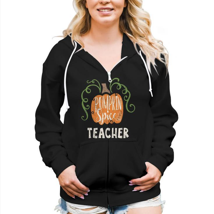 Teacher Pumkin Spice Fall Matching For Women Zip Hoodie