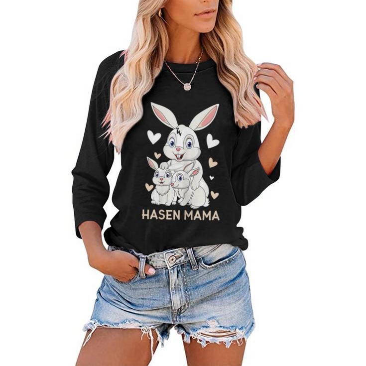 Rabbit Mum Design Cute Bunny Outfit For Girls  Gift For Women Women Baseball Tee Raglan Graphic Shirt