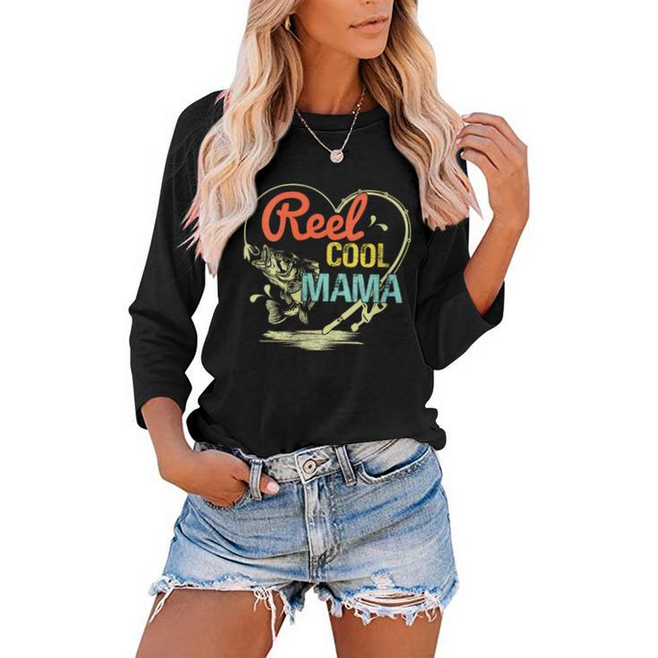 Reel Cool Mama Fishing Mothers Day For  Gift For Womens Gift For Women Women Baseball Tee Raglan Graphic Shirt