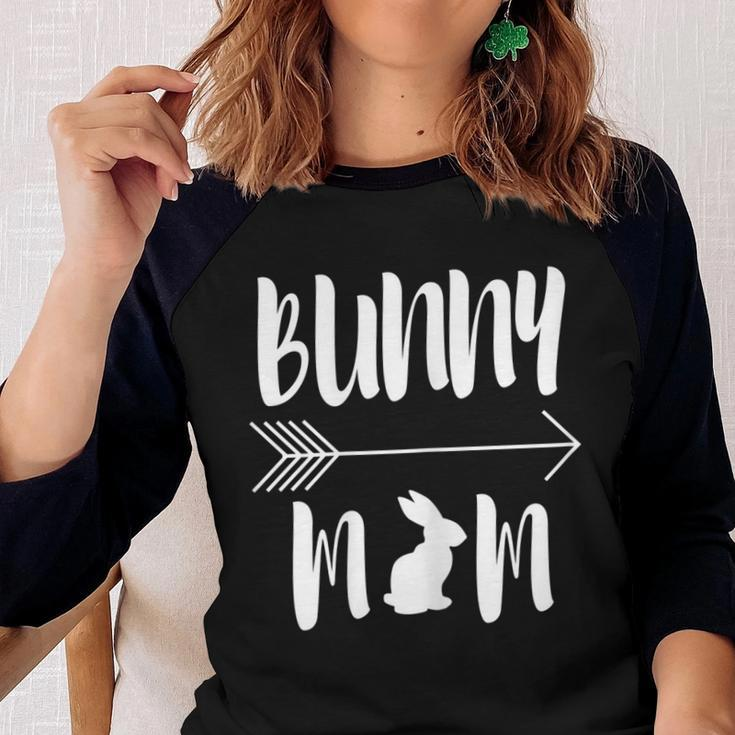 Bunny Mom Funny Rabbit Mum Gift For Women Women Baseball Tee Raglan Graphic Shirt