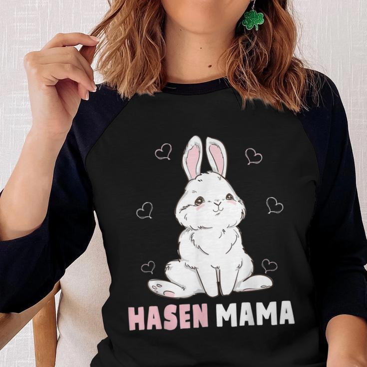 Cute Bunny Easter Rabbit Mum Rabbit Mum Gift For Women Women Baseball Tee Raglan Graphic Shirt